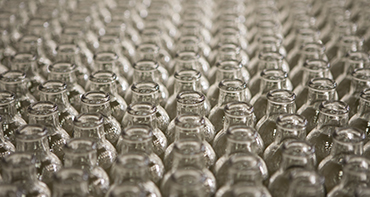 Silueta del envase en botellas de vidrio